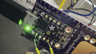 Animated GIF of the LED being switched on and off