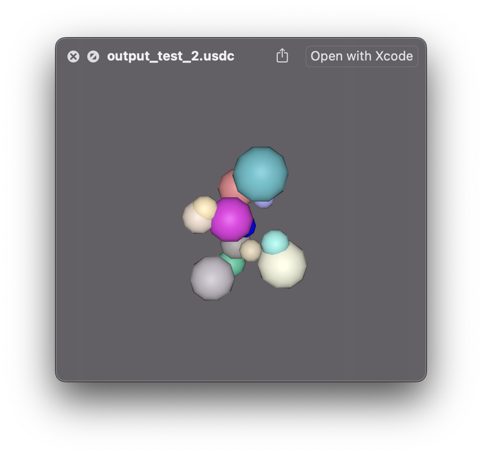 Group of 13 spheres, all different colors. Kind of looks like the picture from yesterday.