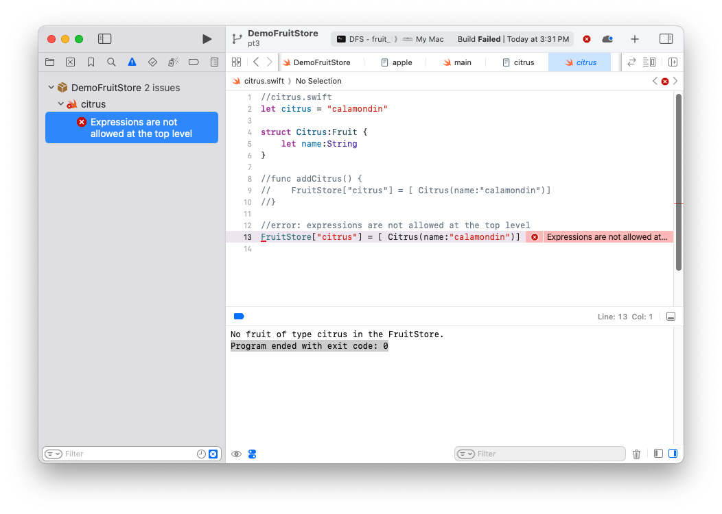 Screenshot of Xcode being a clever girl and opening the file as described above.